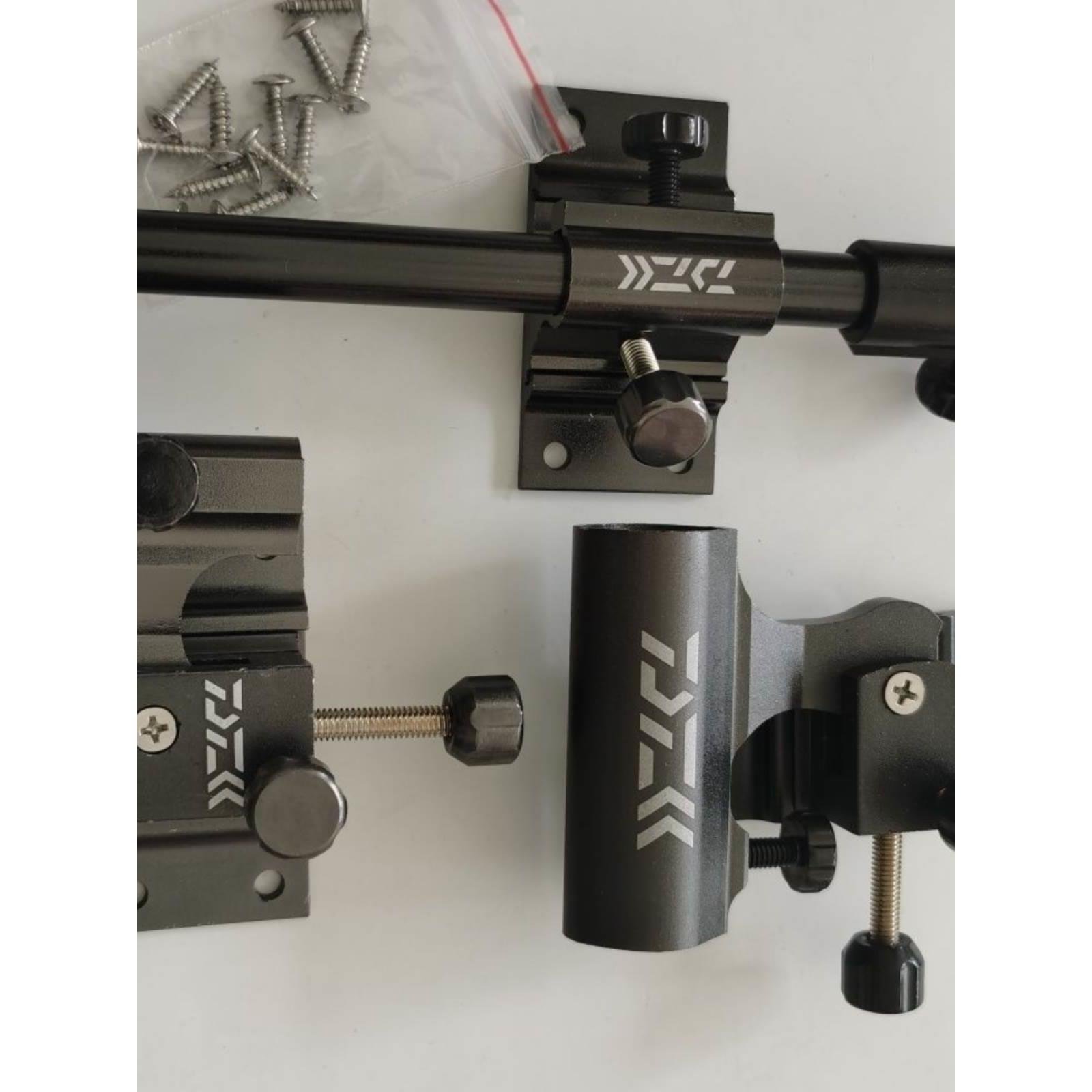 Aluminium magnesium alloy fishing boxes, three sets of four general-purpose plug-on-barrel, fish-cave, bait-paste umbrella